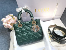 Load image into Gallery viewer, Lady Dior small green, light gold hdw
