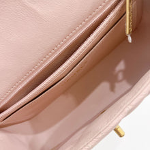 Load image into Gallery viewer, Chanel pink mini calfskin chevron, with gold hdw
