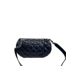 Load image into Gallery viewer, Chanel black lambskin uniform bumbag, silver hdw
