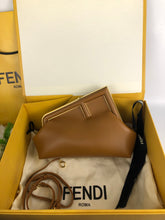 Load image into Gallery viewer, Fendi first small in caramel brown Napa leather
