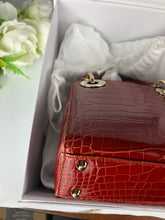 Load image into Gallery viewer, Lady Dior red mini exotic crocodile, full set
