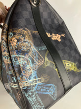 Load image into Gallery viewer, Limited Edition Louis Vuitton Damier Graphite Stamps Keepall Bandouliere 50
