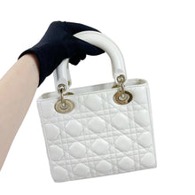 Load image into Gallery viewer, Lady Dior white small ABC, with gold hdw
