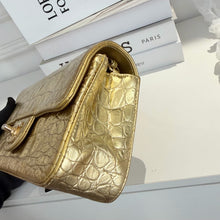 Load image into Gallery viewer, Chanel rare gold crocodile mini, aged gold hdw
