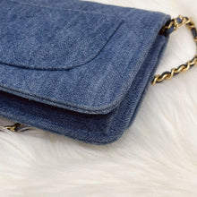 Load image into Gallery viewer, Changel pearl crush woc denim 22c with box, dust bag, chip
