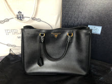 Load image into Gallery viewer, Prada large black Saffiano galleria leather bag, gold hdw
