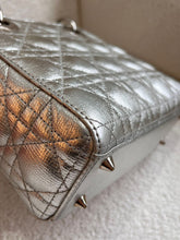 Load image into Gallery viewer, Lady Dior small silver cannage lambskin, with silver hdw
