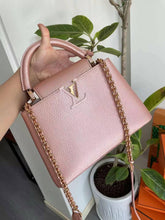 Load image into Gallery viewer, Louis Vuitton pink pearl capucines BB in taurillon leather
