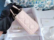 Load image into Gallery viewer, Lady Dior mini pink with gold hdw
