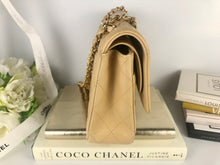 Load image into Gallery viewer, Chanel beige caviar medium classic, gold hdw
