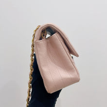Load image into Gallery viewer, Chanel pink mini calfskin chevron, with gold hdw
