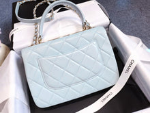 Load image into Gallery viewer, Chanel light blue small trendy, light gold hdw
