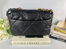 Load image into Gallery viewer, Chanel 19 small black lambskin, mixed gold hdw
