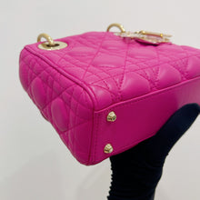 Load image into Gallery viewer, Lady Dior mini in Barbie pink with gold hdw
