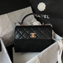 Load image into Gallery viewer, Chanel black small trendy, rose gold hdw
