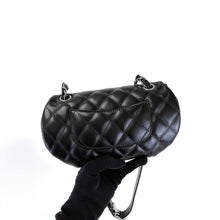 Load image into Gallery viewer, Chanel black lambskin uniform bumbag, silver hdw
