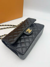 Load image into Gallery viewer, Chanel black caviar small classic flap, gold hdw
