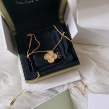 Load image into Gallery viewer, Van Cleef &amp; Arpels (VCA) limited edition 2018 Gold MOP mother of pearl diamond holiday pendant
