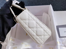 Load image into Gallery viewer, Lady Dior mini white, with gold hdw
