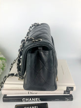 Load image into Gallery viewer, Chanel 19 series charcoal grey mini lambskin, silver hdw
