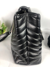 Load image into Gallery viewer, YSL Saint Laurent large loulou tote black, silver hdw
