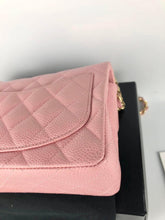 Load image into Gallery viewer, Chanel vintage pink sakura mini caviar square, 24k gold hdw
