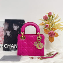 Load image into Gallery viewer, Lady Dior mini in Barbie pink with gold hdw
