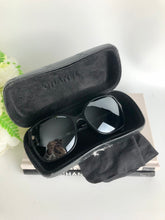 Load image into Gallery viewer, Chanel black chain link sunglasses
