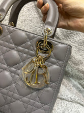 Load image into Gallery viewer, Lady Dior small grey, with gold hdw
