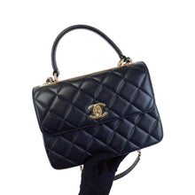 Load image into Gallery viewer, Chanel black small trendy, rose gold hdw
