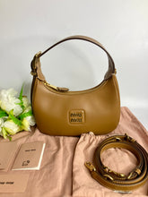 Load image into Gallery viewer, Mui mui leather wander bag, gold tone hdw
