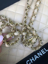 Load image into Gallery viewer, Chanel beige medium classic flap, caviar leather, gold hdw
