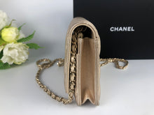 Load image into Gallery viewer, 21P Chanel 31 series gold lambskin woc wallet on chain, gold hdw
