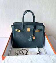 Load image into Gallery viewer, Hermes Birkin 30 green, with gold hdw
