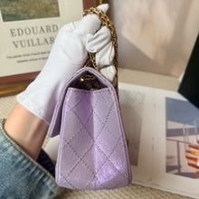 Load image into Gallery viewer, Chanel 24P mini reissue lilac purple, with aged gold hardware
