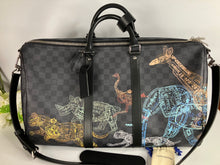 Load image into Gallery viewer, Limited Edition Louis Vuitton Damier Graphite Stamps Keepall Bandouliere 50
