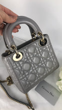 Load image into Gallery viewer, Lady Dior mini pearl grey, gold hdw
