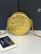 Load image into Gallery viewer, Chanel 19A Egyptian collection gold round bag
