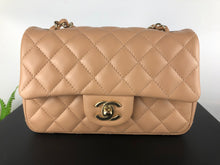 Load image into Gallery viewer, Chanel beige lambskin mini rectangular, chip
