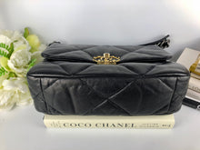 Load image into Gallery viewer, Chanel 19 small black lambskin, mixed gold hdw
