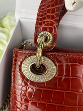 Load image into Gallery viewer, Lady Dior red mini exotic crocodile, full set
