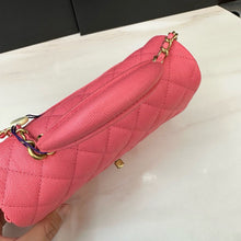 Load image into Gallery viewer, Chanel pink mini caviar with top handle

