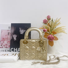 Load image into Gallery viewer, Lady Dior gold mini, gold hdw
