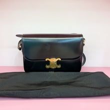 Load image into Gallery viewer, Celine black medium triomphe classique with gold hdw in calfskin
