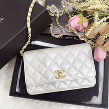 Load image into Gallery viewer, Chanel pearl wallet on chain (WOC) with gold hdw
