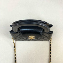 Load image into Gallery viewer, Chanel black nano Kelly (larger size, calfskin with gold hdw
