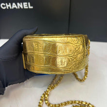 Load image into Gallery viewer, Chanel 19A Egyptian collection gold round bag
