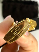 Load image into Gallery viewer, Hermes black leather strap Kelly watch, gold hdw.
