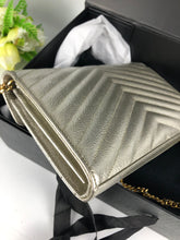 Load image into Gallery viewer, Ysl gold cassandre woc wallet on chain, gold hdw
