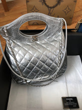 Load image into Gallery viewer, Chanel Crumpled calfskin silver 31 shoulder bag
